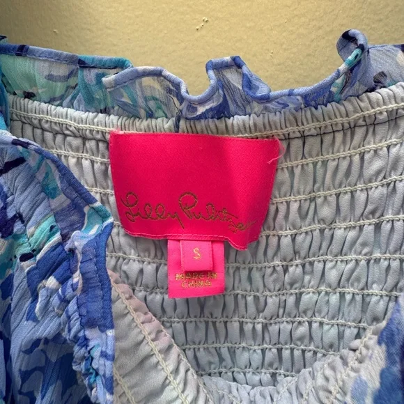 Lilly Pulitzer Leena Maxi Dress -Elegant Blue Maxi Dress with Flowing Silhouette - Picture 6 of 6